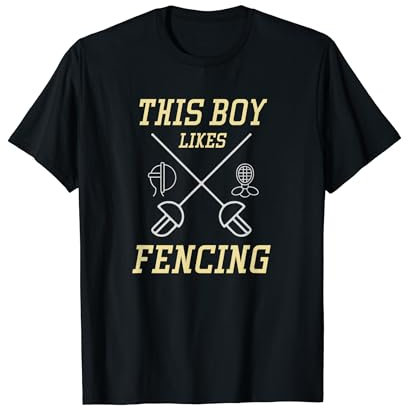 Junge mag Fechten Sport Hobby Fechter T-Shirt