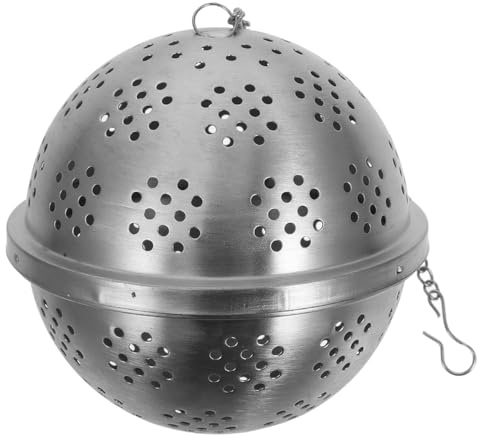 MUCKLILY Groß Gewürzfilterkugel Sieb Teeblattfilter tee ball Teefilter Tee-Ei Gewürzkugel Gewürz-Ei Gittergewebe Lose Blätter Gewürzbällchen Teezubereiter Würze Rostfreier Stahl Teesieb