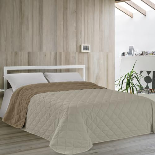 Dorian Home - Trapuntino Leggero Copriletto Singolo Estivo e Autunnale Double Face 170x260 Trapuntato, Trapunta Letto Singolo Primaverile Mezza Stagione 100% Microfibra Anallergica, Coperta 4 Stagioni