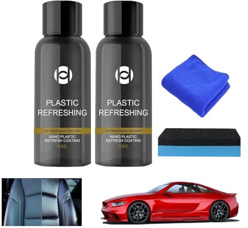 Gluckaro Kunststoff-Sanierungsmittel für Autos,Plastic Coating Gluckaro,Beschichtungsmittel für Automobilkunststoffe,Falkeco Kunststoffsanierung (2Pcs,30ML)