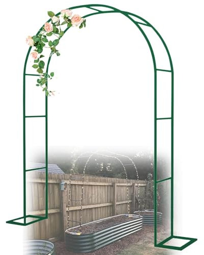 Arcade De Rosier De Taille Personnalisable, Treillis D'arche De Jardin, Pergola En Métal Arcade De Jardin Extérieure En Acier Pour Décoration De Mariage, Plantes Grimpantes, Fête, Blanc/vert/noir/or(C