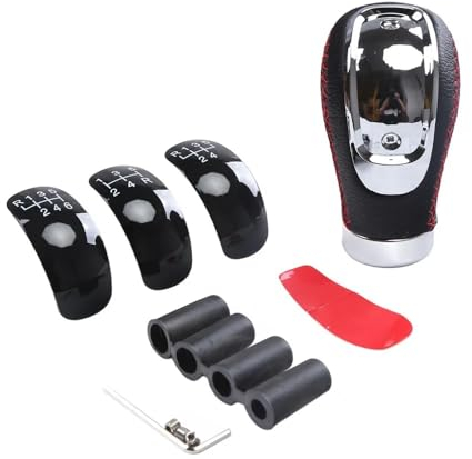 Schaltmanschette Knauf 5/6-Gang-Universal-Schaltknauf, PU-Leder, manueller Auto-Schalthebel-Ersatzknopf, modifizierter Stick-Kopf-Schalthebelknopf Auto Schaltknauf Kopf