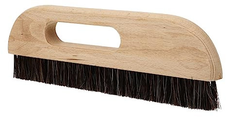 KONTONTY Tapetenpinsel Wandverkleidung Bürste Hitzebeständig Braune Borsten Holzgriff Mit Aufhängeloch Wandbild Malerwerkzeug