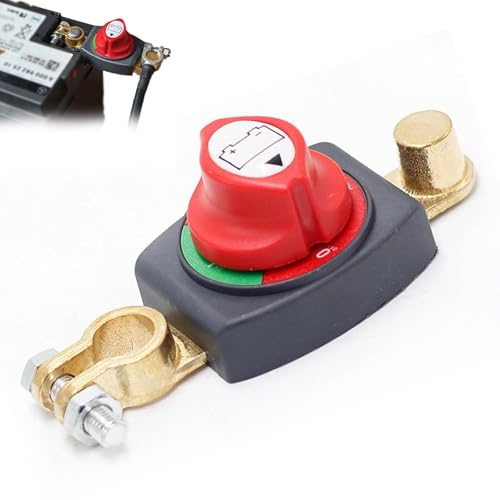 ATSGJLZN Batterietrennschalter 12v-48V, Batterie Trennschalter, Autobatterie Trennschalter, Batterie Hauptschalter für Auto Motorrad Yacht
