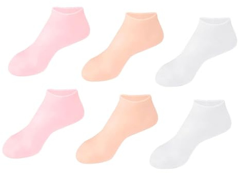 SAFIGLE Feuchtigkeitsspendende Silikonsocken Für Trockene Füße Wiederverwendbare Fußmaske Socken Zum Befeuchten Der Füße Über Nacht Peeling-silikonsocken Fersensocken Zur Behandlung Rissig