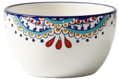 Plato hondo de cerámica para frutas de cerámica simple y delicado de estilo americano para el hogar, cuenco pequeño de 4.8 pulgadas