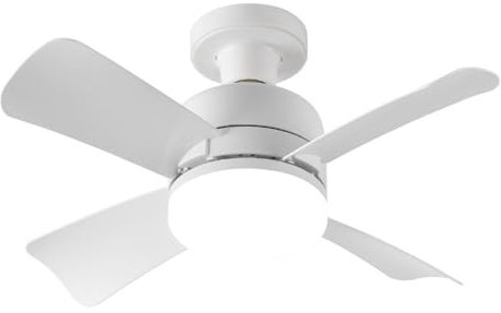 ZYGPH Ventilador de Techo Desmontable E26 con luz LED de 3 velocidades y 15,75 con diseño enchufable para Dormitorio, Cocina, Sala de Estar, Oficina, circulación de Aire e iluminación.