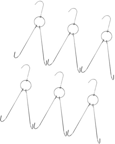 FUNOMOCYA 6piezas Gancho De Acero Inoxidable Forma De s Con Doble Gancho Para Secar Carne Para Procesar Tocino y Jamón De Diámetro