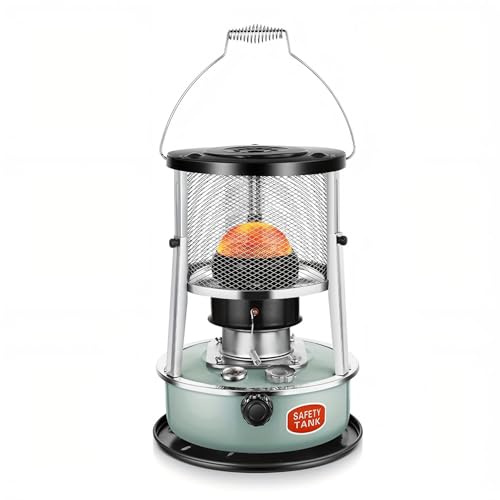 Petit Appareils De Chauffage Au Kérosène,Chauffage à Pétrole Portable Réservoir 4.6l, Autonomie 20h,Chauffage Non électrique Pour Le Camping, La Chasse, La Pêche, La Cuisine, La Maison