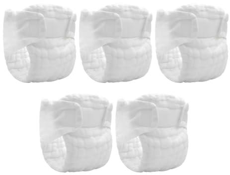 TIDTALEO Reusable Newborn Cloth Diapers Breathable Cloth Diaper Inserts for Babies Size l 50x46cm Suitable for 15-25lbs 5pcs Set
