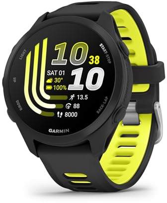 Garmin Forerunner 170 - Montres connectées GPS de Running faciles à Utiliser - Noir - Boîtier 43 mm