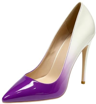 Générique Sandales À Talons Aiguilles Hauts pour Femmes | Escarpins Formels à Enfiler, Escarpins En Cuir Verni DéGradé, Chaussures Invité De Mariage à Bout Pointu