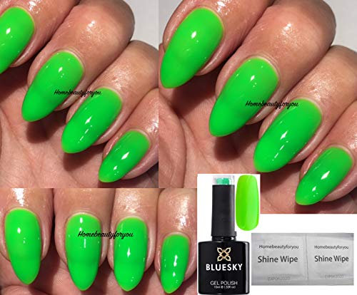 Bluesky Neon Green Limeade Fizz 35 Lime Glow, Nail Gel Polish UV LED Soak Off