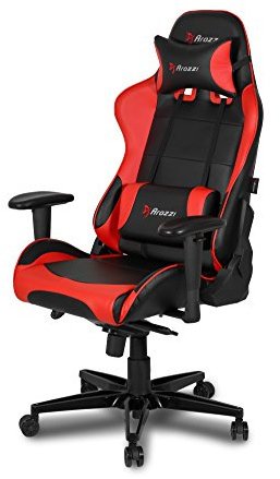 Arozzi Verona XL+ Gaming Stuhl, Lederimitat, Rot, 58 x 57 x 138 cm