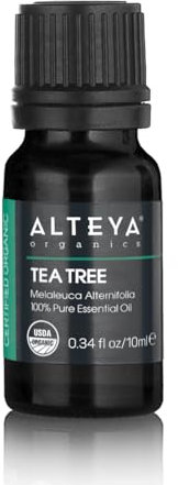 Alteya Organic Tea Tree Oil (Melaleuca Alternifolia) 10 ml - 100% USDA Certified Organic Pure Natural Tea Tree Essential Oil