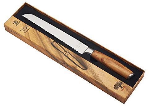 LAGUIOLE - Coltello da pane - Manico in legno d'ulivo