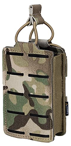 IDOGEAR MOLLE Magazinbeutel Tactical Mag Pouches Single Open-Top Magazintasche für M4 M14 M16 AR-15 5.56MM Gewehrmagazine(camo)