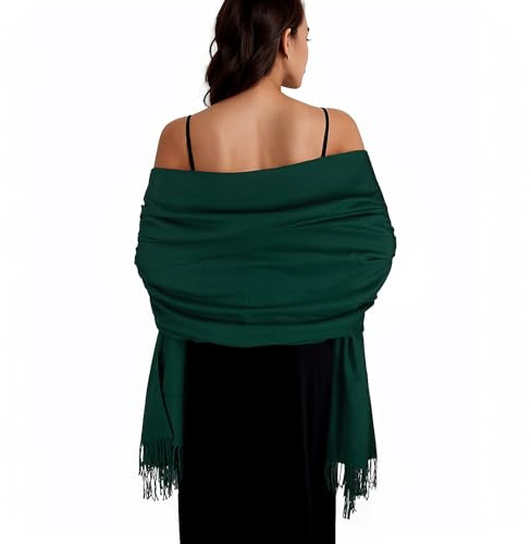 SWAT PANY Stola Grün Damen Festlich Schultertuch Stola für Abendkleid Pashmina Schal Frauen Winter Schals Tücher für Damen