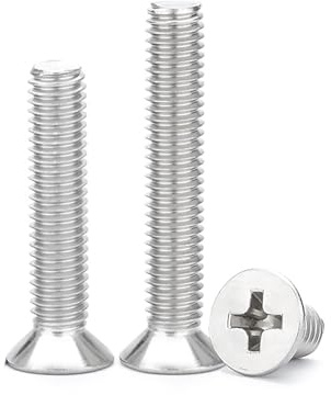 1/4-20 x 2'' (20 Pack) Flat Head Machine Screw, Phillips Drive, 304 Stainless Steel 18-8, Bright Finish, Fully Machine Thread