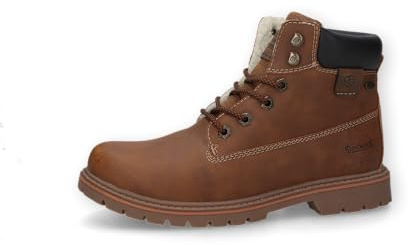 Dockers by Gerli Botas de combate para hombre, para deportes y exteriores, impermeables, con forro cálido, Cognac 470, 42 EU
