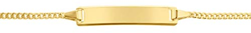 JC Trauringe Braccialetto identificativo per neonati e bambini, in oro 333, 14 cm, con incisione, colore oro, con nome, gioiello per bambini, senza nichel, prodotto in Germania I 5.56569, oro