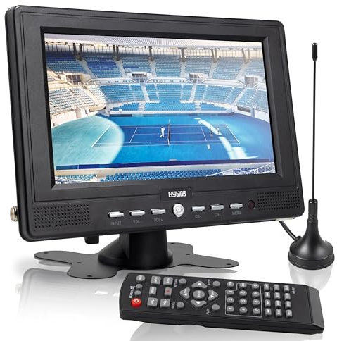 Rywob 7” Small Portable TV with Antenna,Built-in Digital Tuner and Rechargeable Battery,Small Television with Control for Camping,Car,Travel,Kitchen