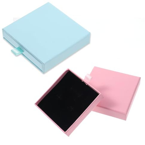 DIVINA VITAE 2Pcs Small Gift Box Square Gift Boxes for Presents 8 cm Present Box Jewellery Gift Boxes for Birthday Wedding Party Mother'S Day Favors Bracelets Necklaces Earrings Souvenirs Jewelry