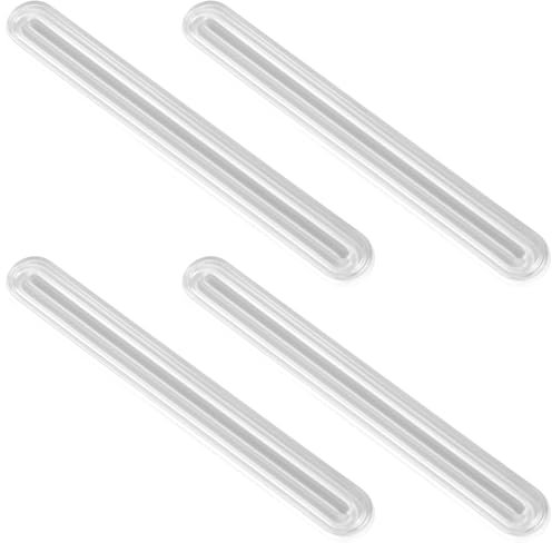 4pcs Longue Protection Murale pour Dossier de Chaise, 14x1,8cm Bande Anti-Claquement de Porte Transparentes Pare-Chocs de Meubles en Silicone Bandes Adhésives pour Pare-Chocs pour la Maison