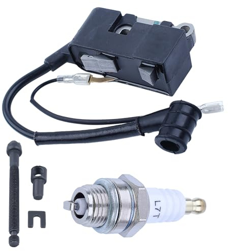 Modulo bobina di accensione per motosega 4500 5200 5800 45cc 52cc 58cc modulo bobina di accensione Adefol con vite di regolazione, candela di accensione, ricambi professionali per accessori motosega