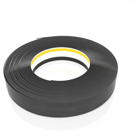 DQ-PP Finiture per finestre, 10 m di lunghezza, 50 mm di larghezza, 1,5 mm di spessore, antracite, bacchette piatte in plastica, profilate