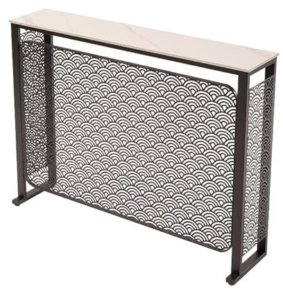 Black Radiator Cover Shelf Cabinet for Living Room/Bedroom Vented Design for Safety and Steam Control Modern Decorative Storage Unit for Doorway 100 * 25 * 90cm