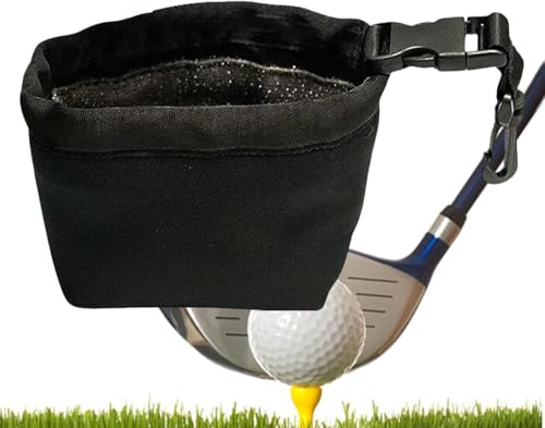 Yugugomo Reinigungsbeutel für Golfschläger und Golfbälle, Wasserdichtes Innenfutter Reinigungstasche, Maschinenwaschbar Golfzubehör, Reinigt Schlägerrillen, Trockene Außenseite