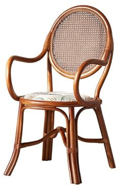 ZKALQECNF Korbstuhl Pflanzen-Rattan-Chaiselongue im chinesischen Stil, Balkon-Rattan-Stuhl, Heim-Wohnzimmerstuhl Rattansessel