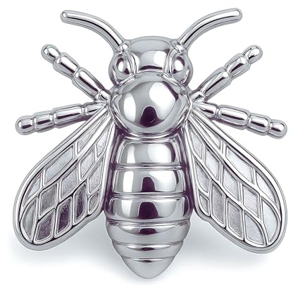 Pins Abeille | Broche Fantaisie Femme pour Vêtement Décolleté | Broche Insecte Coccinelle Femme, Papillon, Libellule, Fleur | Pin's Bijoux Élégant Mode | Broches Abeilles Original Argentée