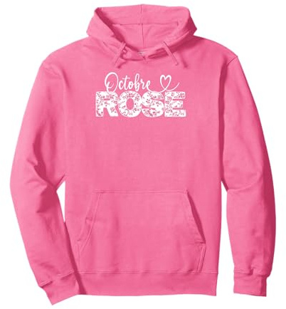 Octobre Ruban Rose Solidarité Femmes & Lutte Cancer du Sein Sweat à Capuche