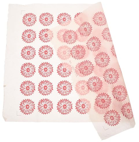 FUOYLOO Unterglasur Transferpapier für Keramik mit Roten und Bunten Blumenmustern Papiermaterial Einfache Anwendung für Töpfer und Keramikliebhaber