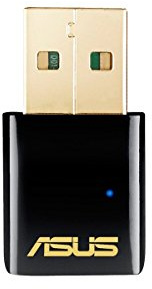 ASUS USB-AC51 adaptador y tarjeta de red WLAN 583 Mbit/s - Accesorio de red (Inalámbrico, USB, WLAN, IEEE 802.11ac, 583 Mbit/s, Negro)