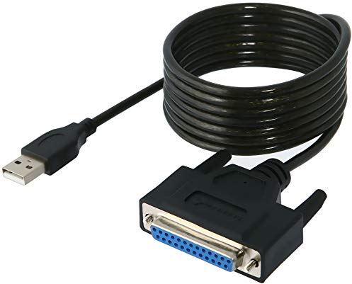 SABRENT Druckerkabel USB auf Parallel Adapter (1.8m), DB25 IEEE-1284 Parallel Druckerkabel Adapter mit DAUMENSCHRAUBEN Anschlüsse (CB-DB25)
