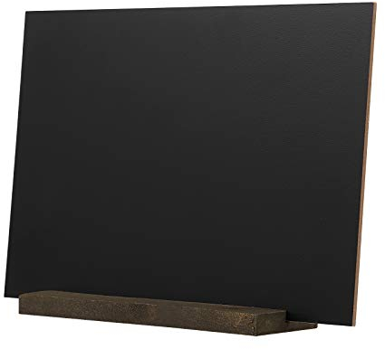 Kreidetafel, Klein Tisch Kreidetafel mit Sockel, Memotafel Tischtafel Tischkartenhalter Schwarz Holz für Hochzeit Geburtstag Kaffee Bar Tischdeko, 22x15CM