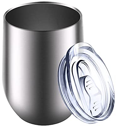 Reusable Coffee Cup, Insulated Travel Mug Vacuum Stainless Steel with Spill Proof Lid, Great for Hot & Cold Drinks - Coffee, Tea, Milk and Wine,12oz/340ml