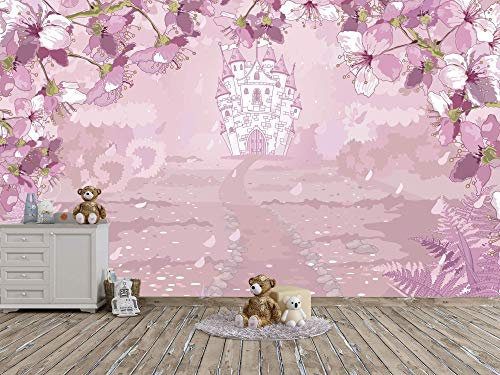 Oedim Fotomural Vinilo Infantil para Pared Camino al Castillo | Mural | Fotomural Vinilo Decorativo |350 x 250 cm | Decoración comedores, Salones, Habitaciones