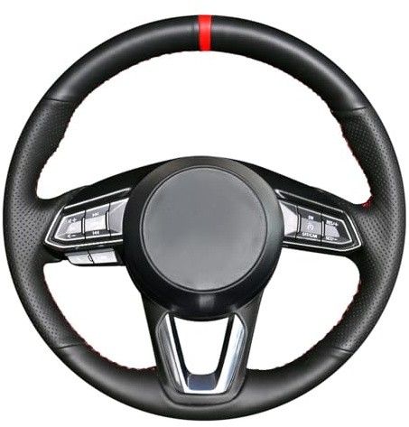MEWANT Passgenauer Lenkradbezug zum Nähen für Mazda Mazda 3 | Mazda 3 Mazda 6 CX-3 CX-5 CX-9 / Toyota Yaris 2019 Atmungsaktiv Für Beheizte Lenkräder Langlebig