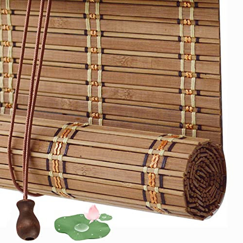 Bambusrollo 50cm 60cm 80cm 90cm 100cm 120cm Breit, Sonnenschutz Rollo Bambus, Atmungsaktive Sichtschutz Rollläden Für Türen Fenster, Innen Aussenbereich, Anpassbar Vorhang,W×H-135x240cm/53x94in