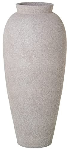 DRW Vase de Sol en céramique en Or et Marron 27x60cm