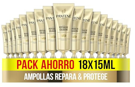 Pantene Pro-V Repara & Protege Ampollas Tratamiento Intensivo Reparadoras Del Pelo, Ayudan A Reparar El Daño Visible En 30 Segundos, 3X15ML
