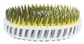 Chiodi a rullo a testa tonda in acciaio inox A2-2,5-2,7 x 65 mm - Rotolo 200 pezzi