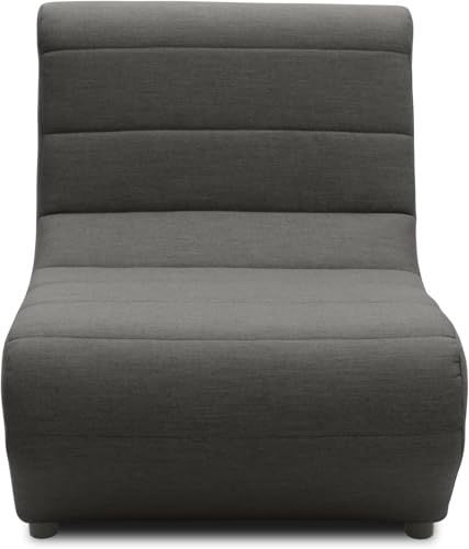 DOMO. collection Outdoor Sessel Element Borkum, wetterfest, anthrazit | Sessel Element in wetterfester Ausführung, individuell zur Gartenlounge erweiterbar, 73 x 102 x 80 cm (BxTxH)