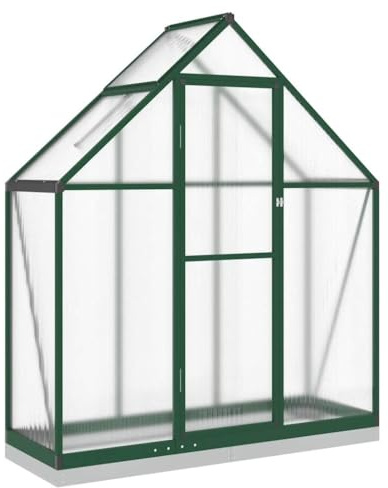 vidaXL Växthus med ram grön 169x58x202 cm aluminium