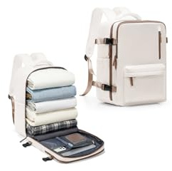 BJLFS Ryanair Handgepäck 40x30x20 Rucksack Handgepäck Flugzeug 40x30x20 Wizzair Vueling Eurowings Reiserucksack Damen Groß Laptop Rucksack 17 Zoll Herren Ryanair/Wizzair 40×30×20cm A09-beige Braun