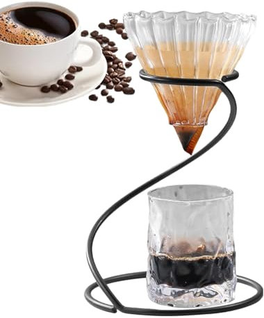Uhngw Soporte para goteo de café, soporte para filtro de café, soporte para tazas de filtro de café, soporte para cafetera, soporte para cafetera y cafetera para hacer café